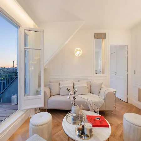 公寓 Exceptional Apt With 3 Terraces & Eiffel Tower View - Mobility Lease